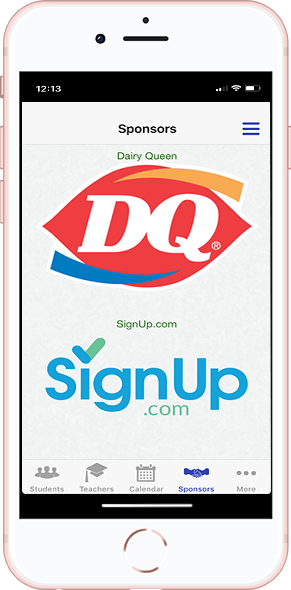 DirectorySpot sponsors example on smartphone